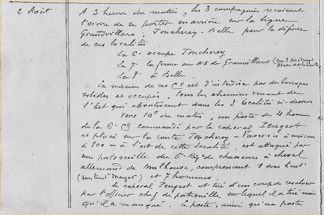 2E Bn 44E R I War Diary Extract