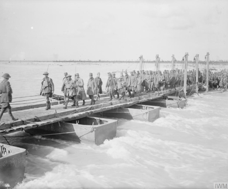 British Troops Cross The Piave Ww1