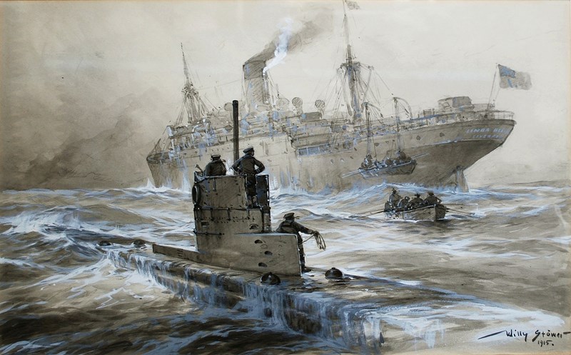 Sinking Of The Linda Blanche Out Of Liverpool By German Painter And Illustrator Willy Stöwer