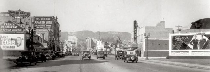 Vine Street, Hollywood, From Around La Mirada Ave (Taken In 1937)