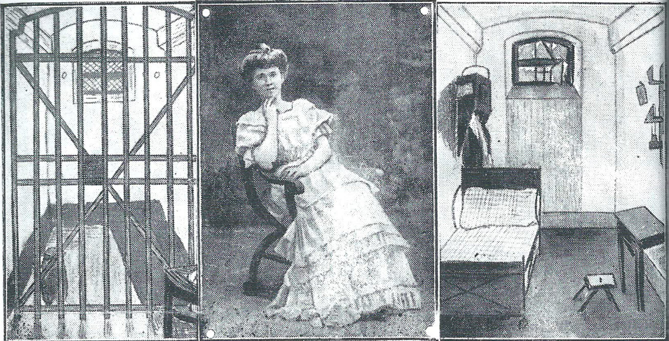 Drawings Published In The Journal La Croix Du Nord The Dungeon, The Portrait Of Louise Before Her Conviction And The Cell In The Fortress Of Siegburg 1916 1918.