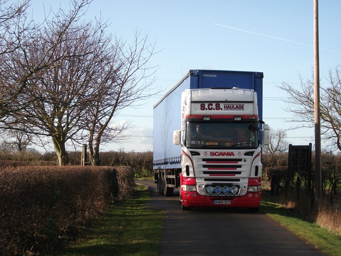 The Arrival Of One Of The Three Hgvs At The WFA's Secure Storage Site