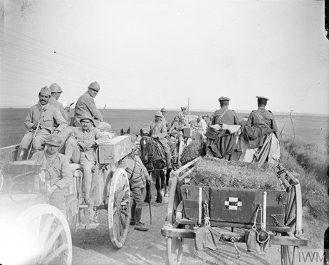 Third Battle Of The Aisne. French And British (25Th Division) Horse Transport Passing On The Road. Passy Sur Marne
