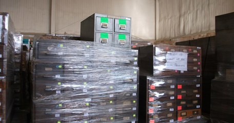 Merchant Marine Set Of Drawers On Top Of One Pallet Of Wooden Units