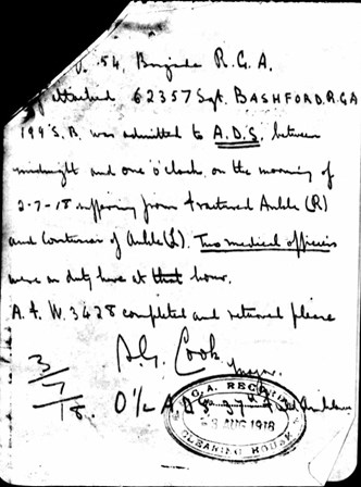 W.3428 Form Indicating The Injury Was Accidental