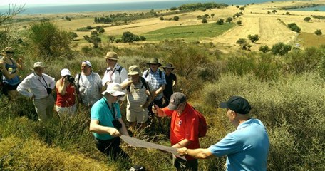 Crossing The Turkish Trenches Where William Peel Was Wounded, Lala Baba 7 August 2015, 100 Years On