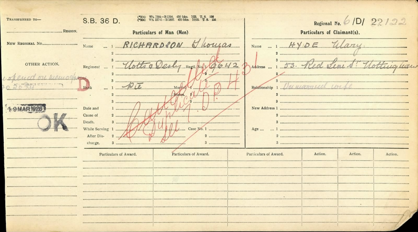 Pension Ledger For Thomas