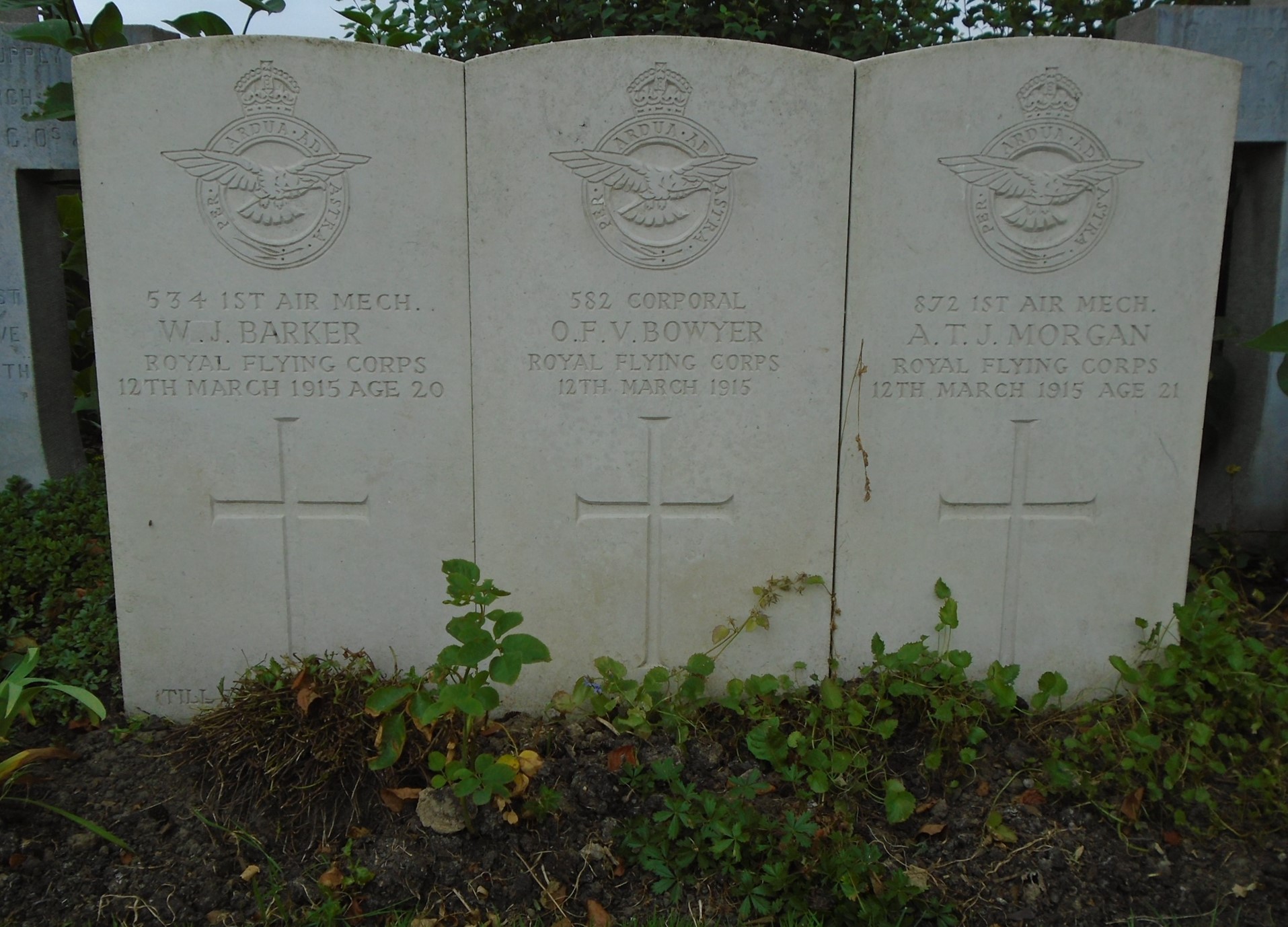 The Collective Grave Of 1St Air Mechanic Barker, Corporal Bowyer And 1St Air Mechanic Morgan