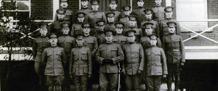 Officers Of Usa Base Hospital No 5 Harvard Medical School Unit At Fort Totten Ny May 10 1917