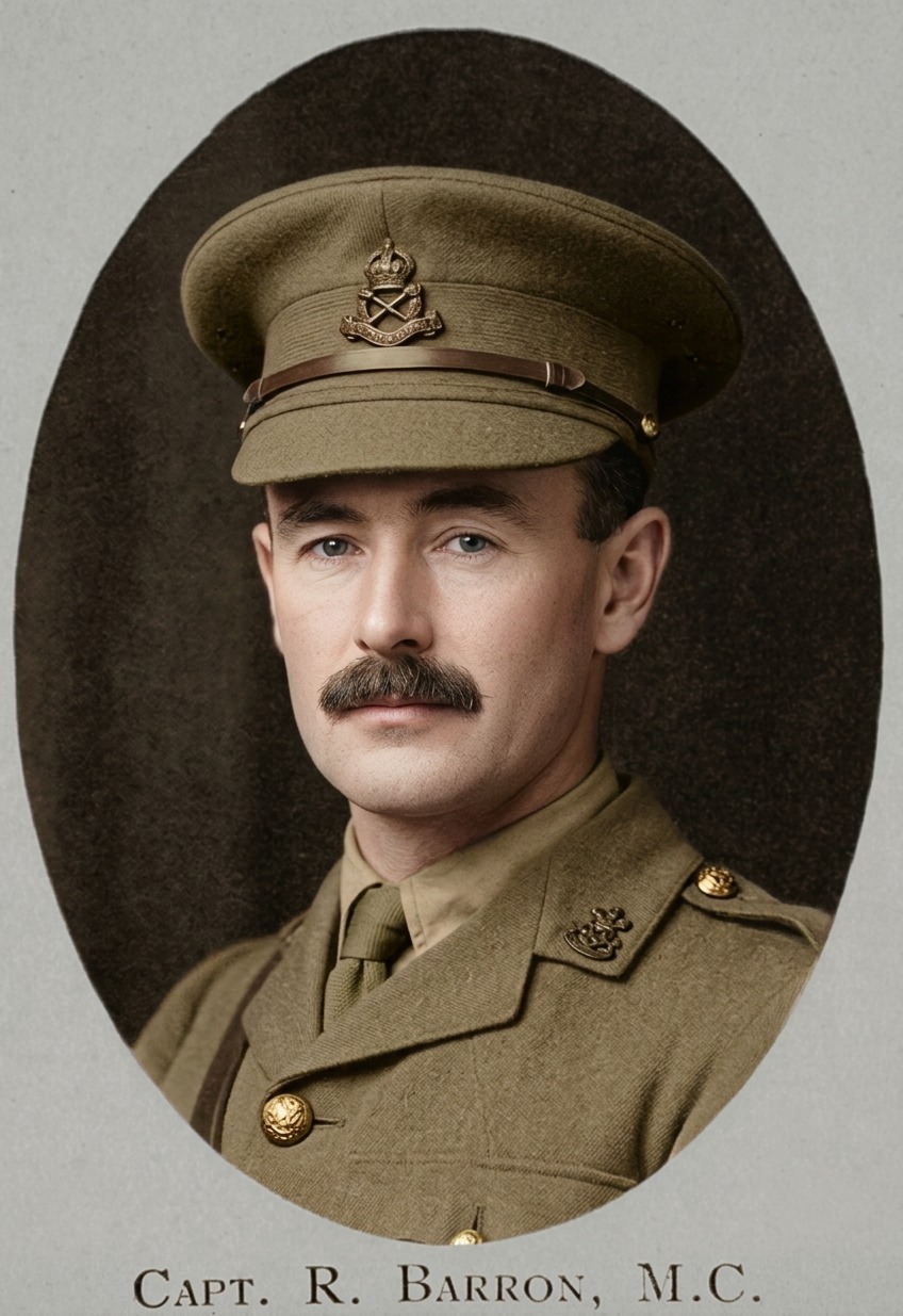 Barron R Captain MC 5Th North Staffs Regiment The Fifth North Staffords Colour