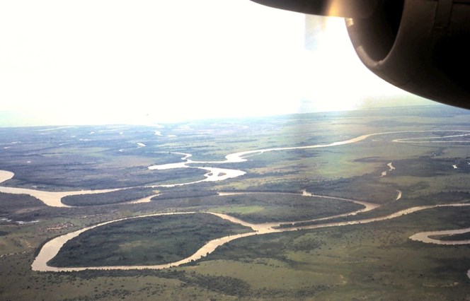 The Rufijji River Showing The Numerous Channels In The Delta.