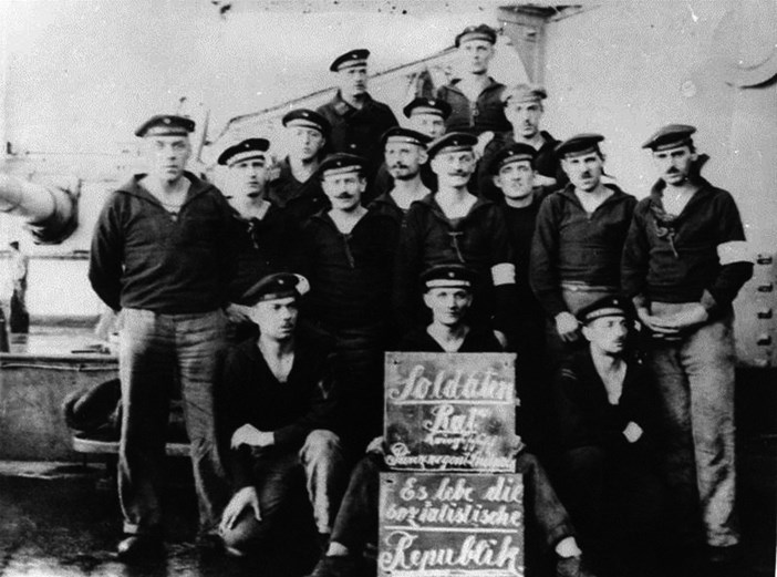 Kiel Mutiny Sailors On The Deck Of The SMS Prinzregent Luitpold