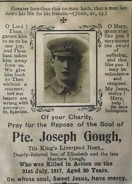 Joseph’S Memorial Card