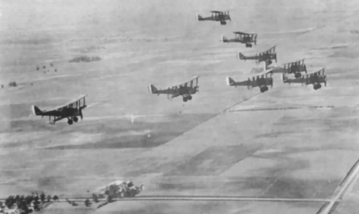 Dh4s Flying In A Wedge Shaped Formation