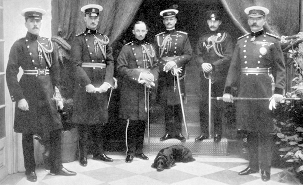 Lord Kitchener And His Personal Staff In India. Fitzgerald Stands 3Rd From Left, Without A Hat