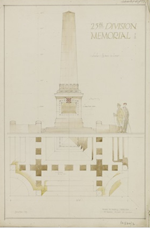 Architect’S Drawing Of The Memorial 25Th Division