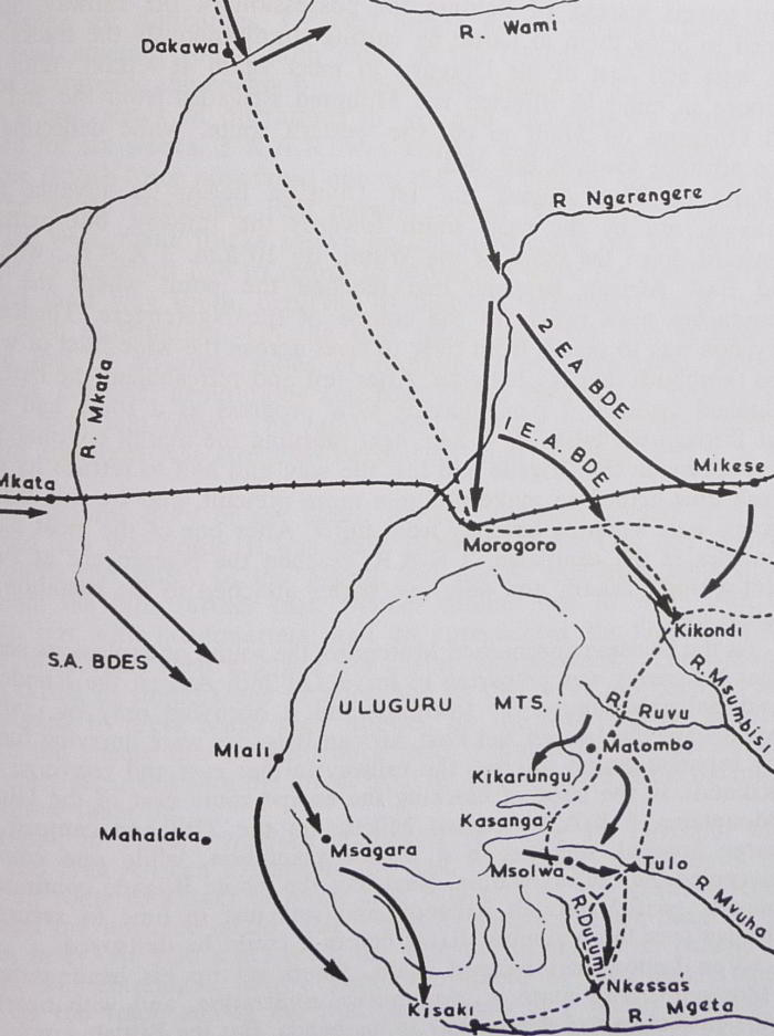 Mgeta River And Northwards Map