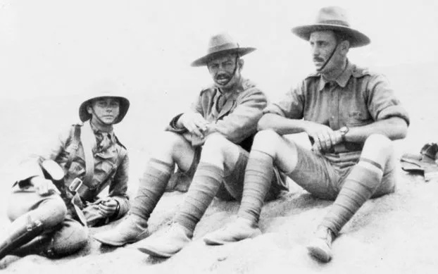 Major Blair Swannell (Centre), Who Was Fatally Wounded At The Gallipoli Landing Credit Swannell Fami