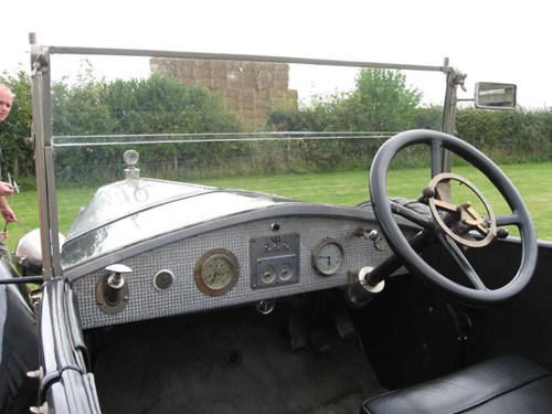The Dashboard Of A 1921 Vauxhall 25HP Kington Tourer At The Wilton Windmill Car Show In 2006.