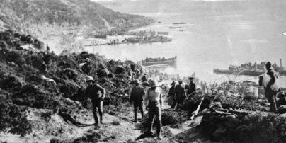 New Zealand And Australian Soldiers Landing At Anzac Cove Gallipoli Turkey