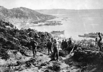 New Zealand And Australian Soldiers Landing At Anzac Cove Gallipoli Turkey