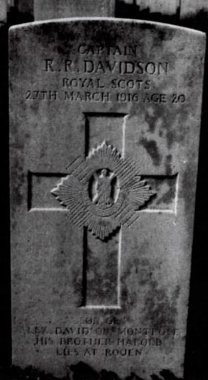 Captain Davidson's Headstone.