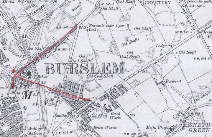 Burslem From A 1898 OS Map 2
