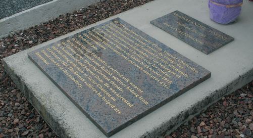 The Commemorative Tablet On The Tomb Of Vincent Chalandre