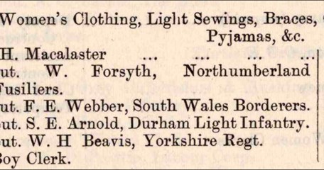 Extract From The War Office List