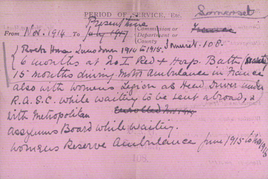 Second British Red Cross Record For Muriel English 2