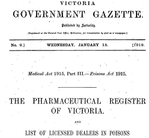 Medical Act 1915