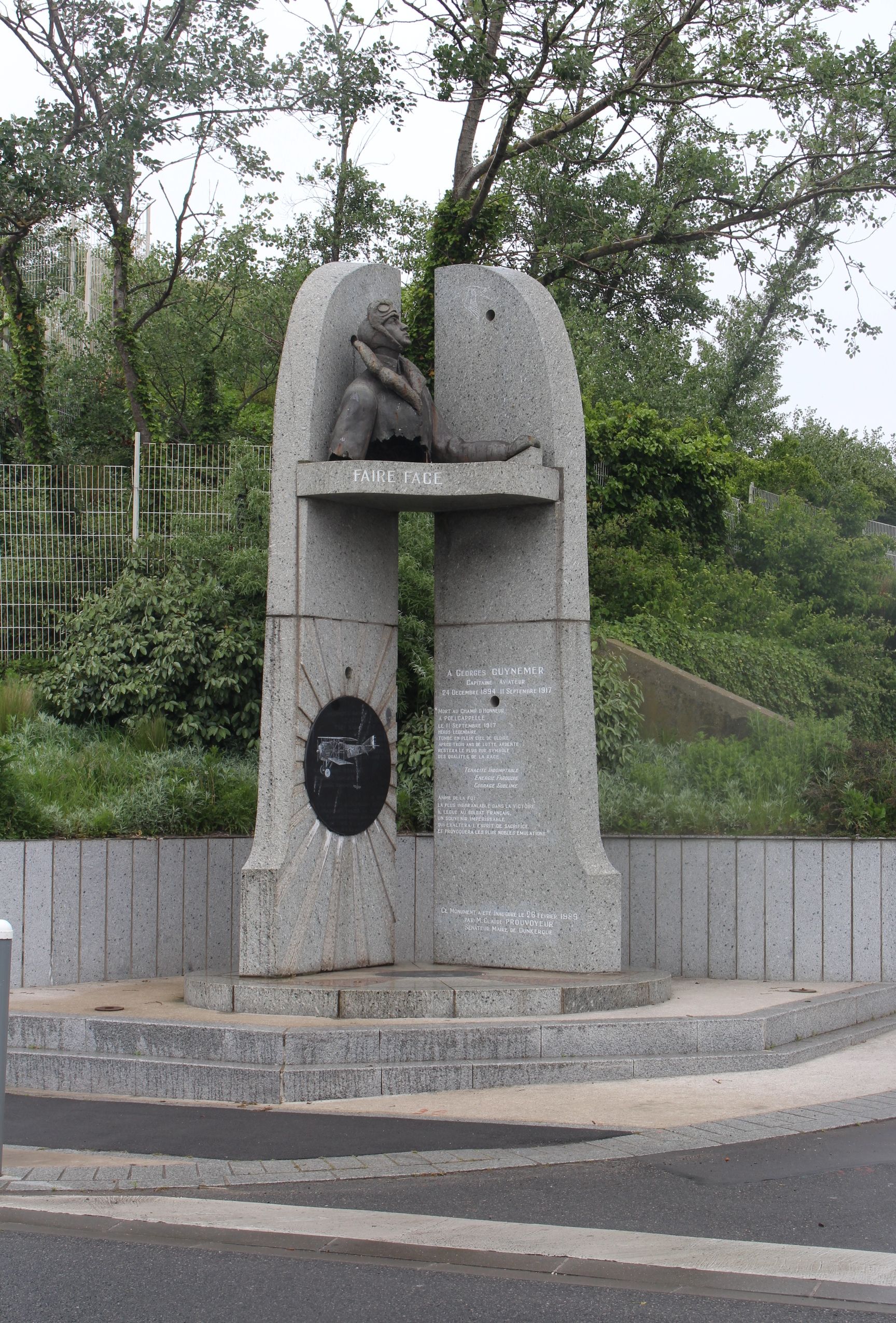Monument To Georges Guynemer Outside The HQ Armée De L'air In Paris