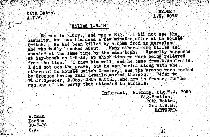 Ryder Harry Report