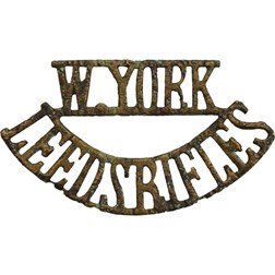 12 A Leeds Rifles Shoulder Badge