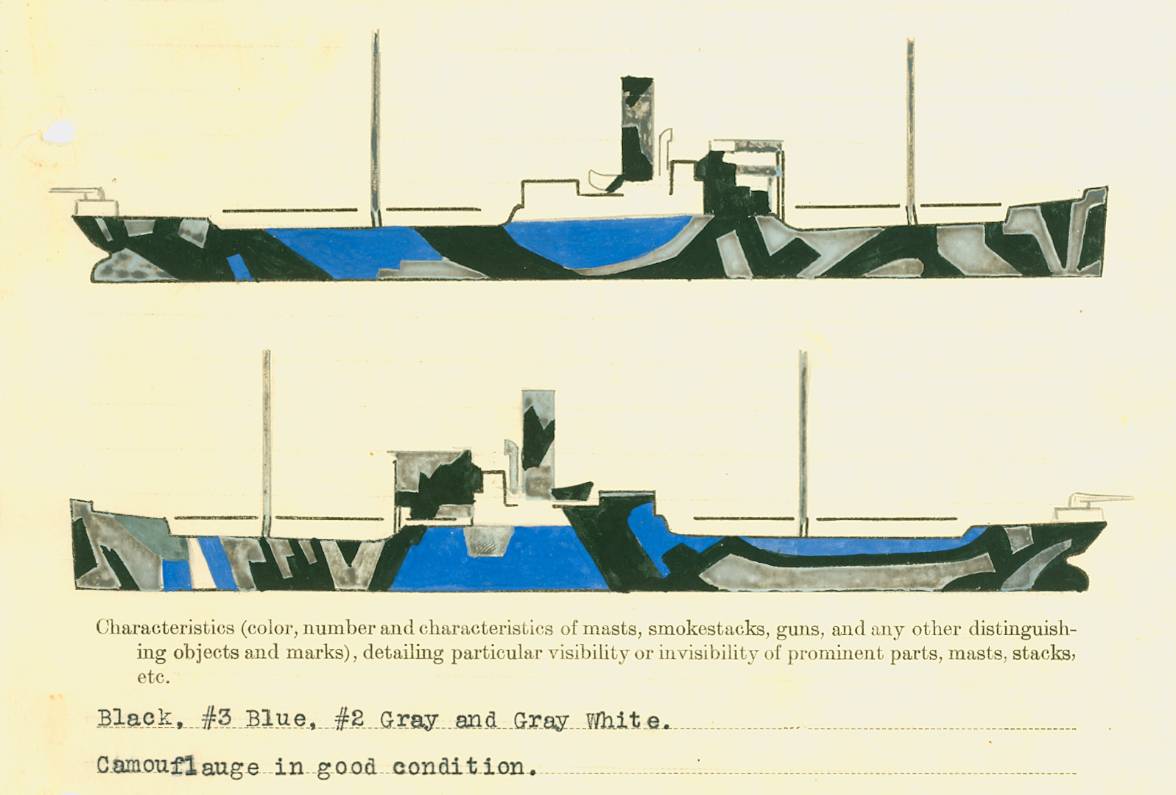 Diagram Of The Camouflage Pattern Of The S.S. Alban