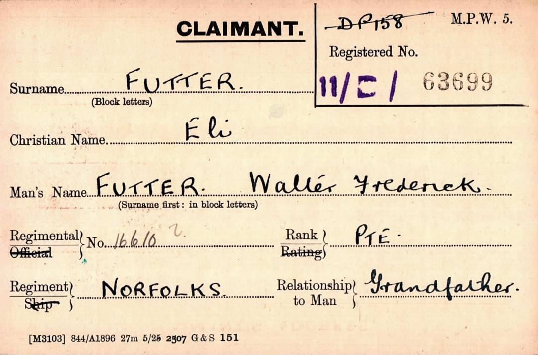 Futter Walter Frederick Eli