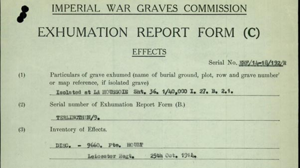 Details From The Exhumation Records