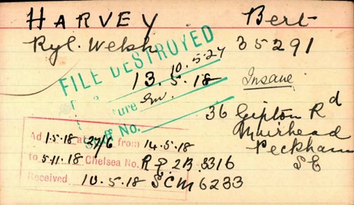 Card For Bert Harvey