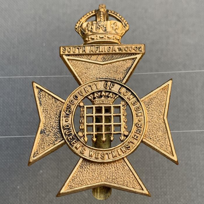 16Th Battalion London Regiment Queens Westminsters South Africa 1900 02 Brass Cape Badge W