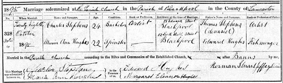 Marriage Certificate Of Charles And Maria