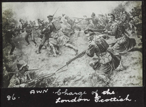 Charge Of The London Scottish, Messines 1914 (National Army Museum)