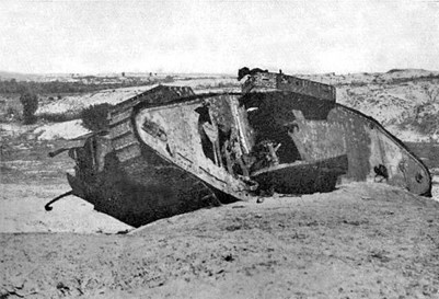 Disabled British Tank After The 2Nd Battle Of Gaza
