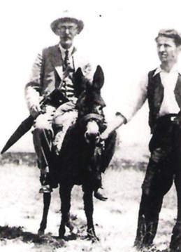 Picture Of James Duckworth On A Donkey At Gallipoli With Turkish Guide And The Sapling As He Took In 1922