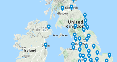 Wfa Google Map Uk And Ireland