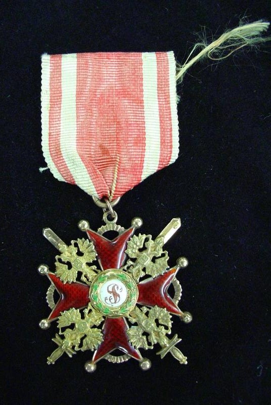 Order Of St Stanislas, 3Rd Class (Photo – Canterbury Museum)