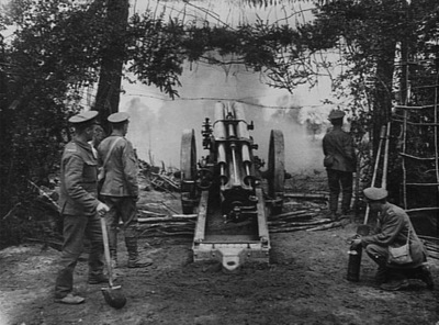 60Pdr Medium Gun In Action 1916