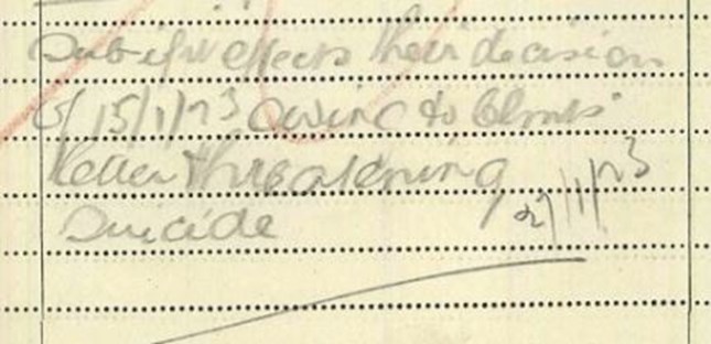 Private Archie Quartley Ledger Close Up