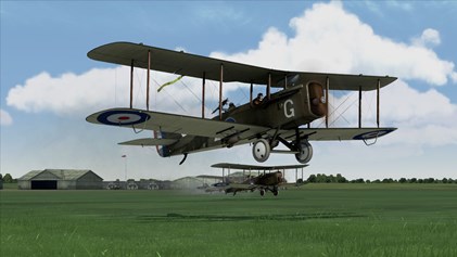 A Pair Of Dh4s Taking Off.