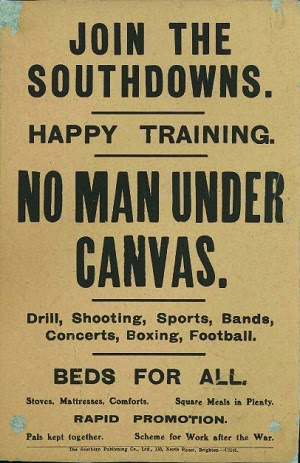 Recruiting Poster For The Southdowns Battalions (Image – Storringtonlhg.Org.Uk)