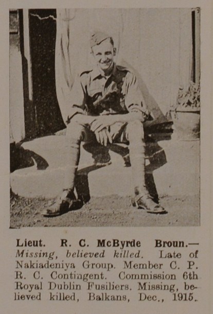Lieutenant Richard Clive Mcbryde Broun